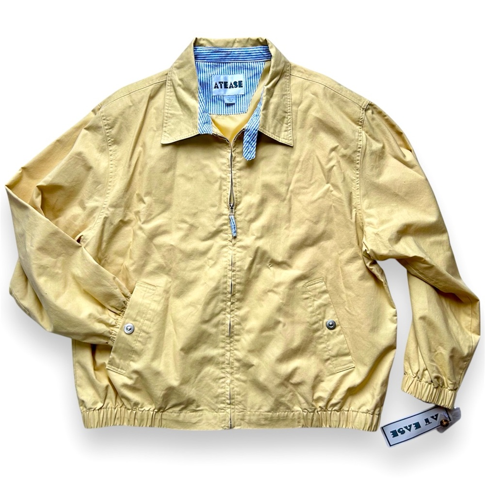 NWT At Ease 1970s Straw Jacket size L Fully Lined Eclectic Grandpa